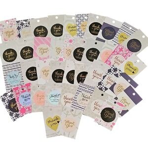 40 Assorted Cardstock Thank You Gift Tags Nautical Theme